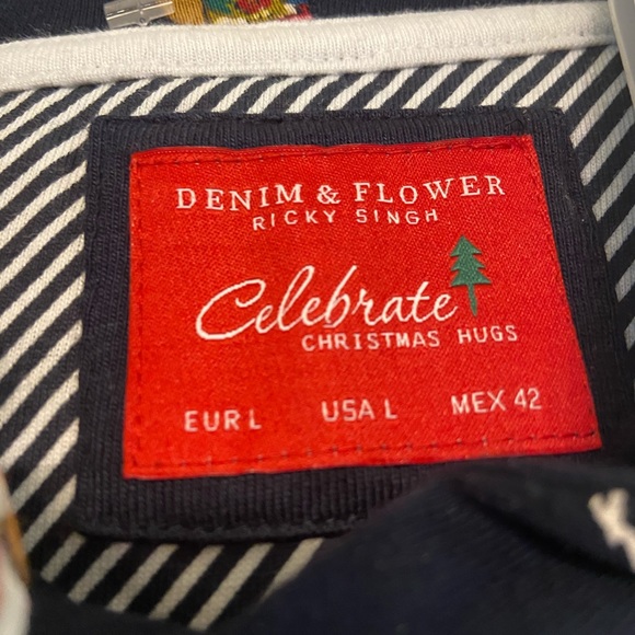 - DENIUM & FLOWER RICKY SINGH CHRISTMAS HOODIE Large - Picture 9 of 12